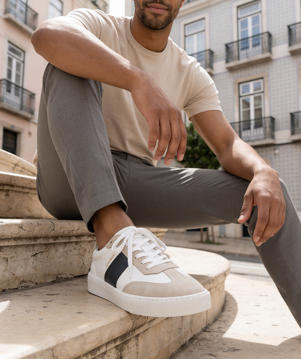 Sneakers LEO White and Blue
