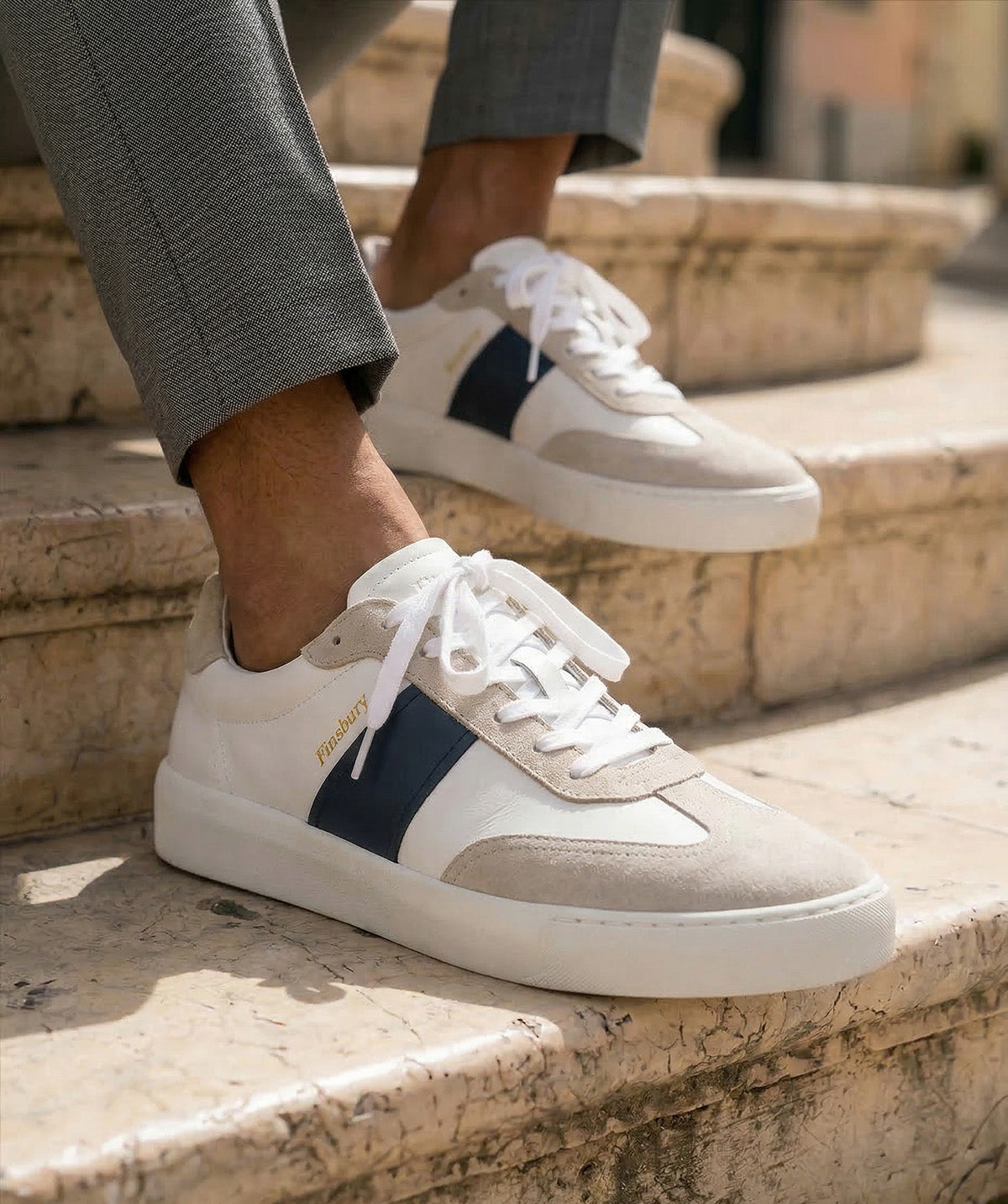 Sneakers LEO White and Blue