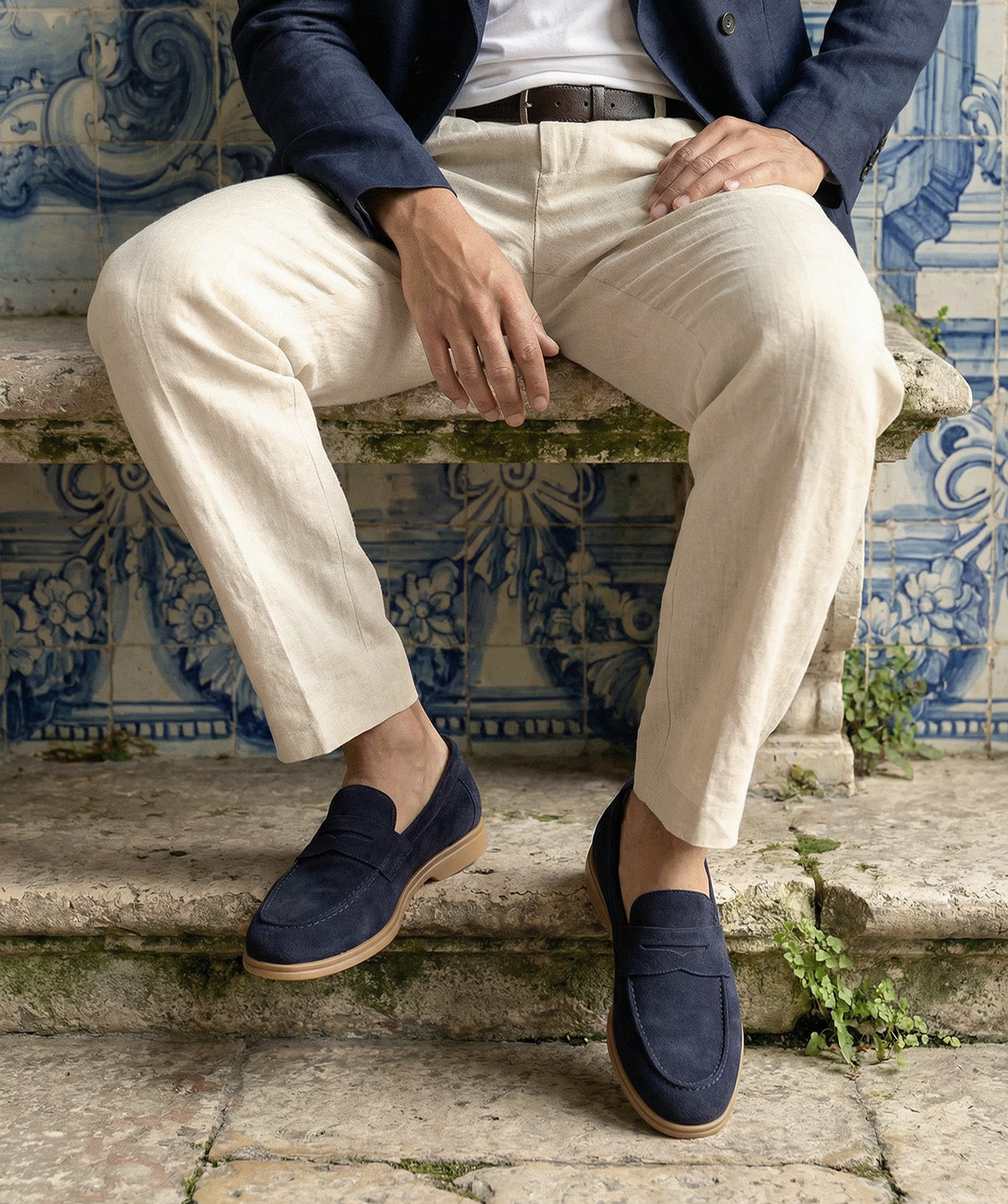 Loafer PORTOBELLO Navy Blue Suede
