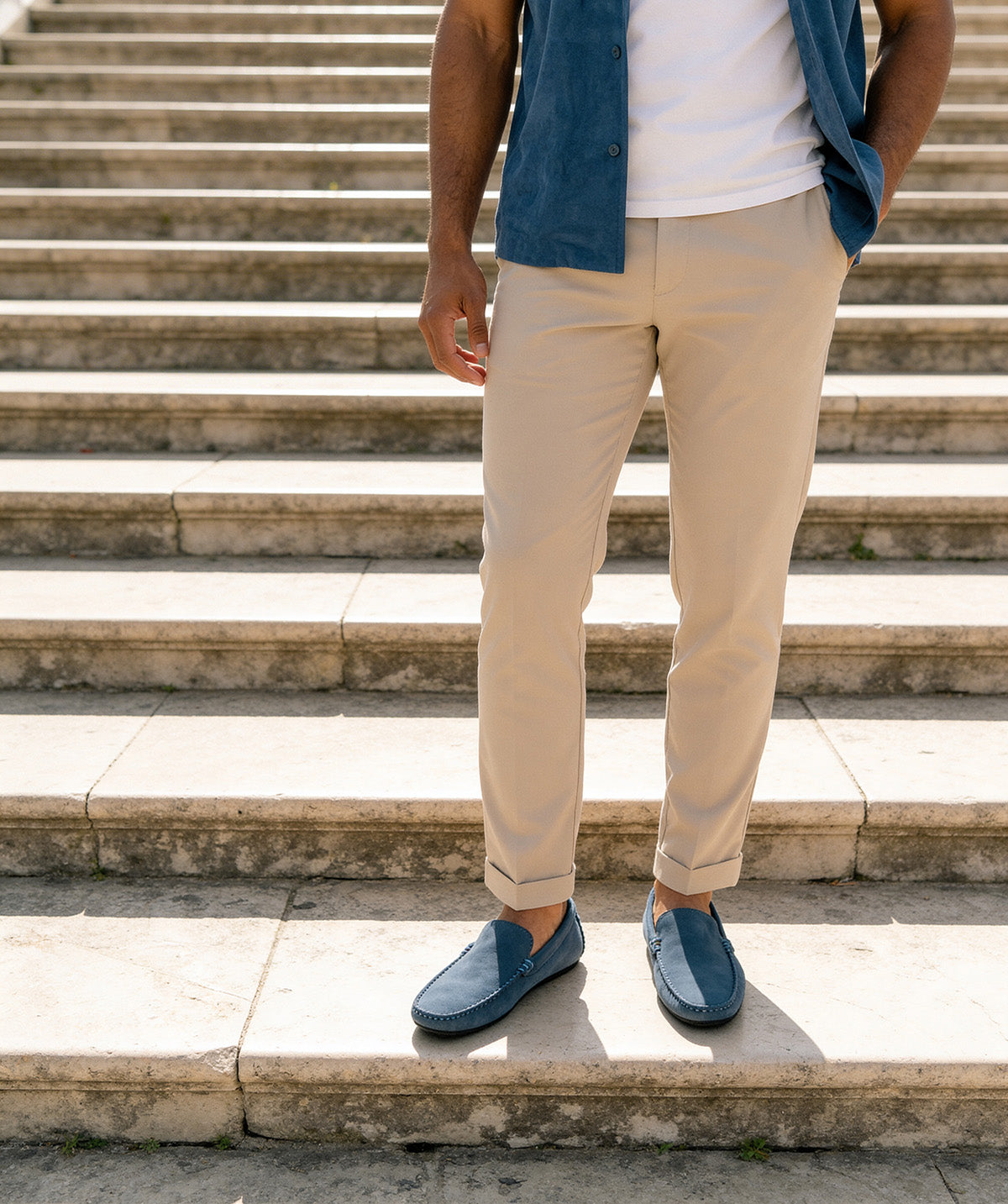 Mocassin DANDY Daim Bleu
