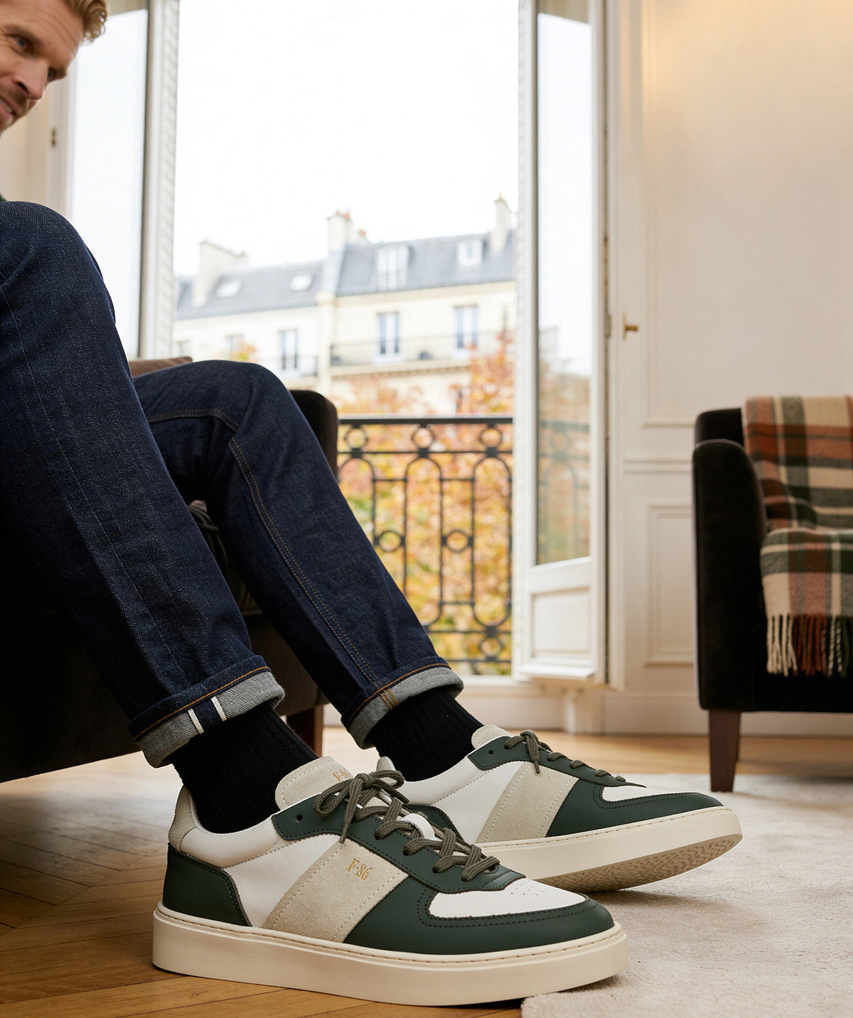 Sneakers ALEXIS Vert et Blanc