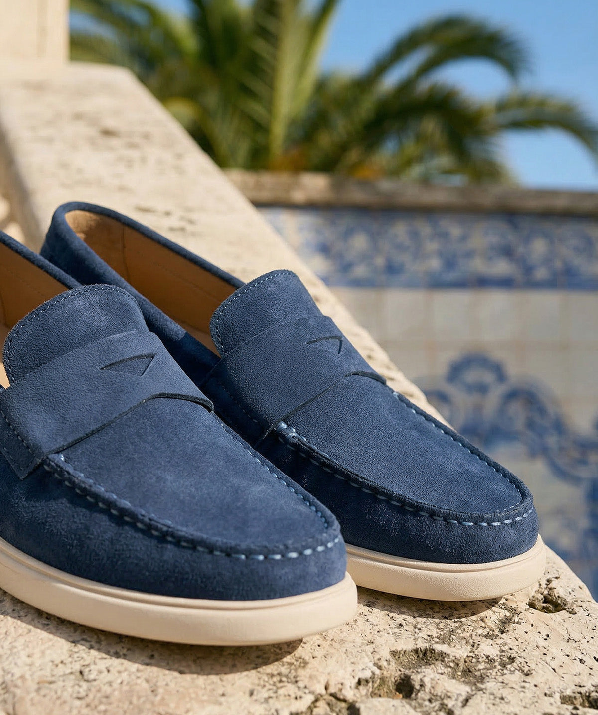 ACAPULCO Loafer Azure Blue Suede Calf