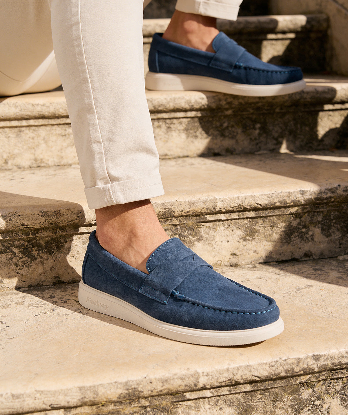 ACAPULCO Loafer Azure Blue Suede Calf