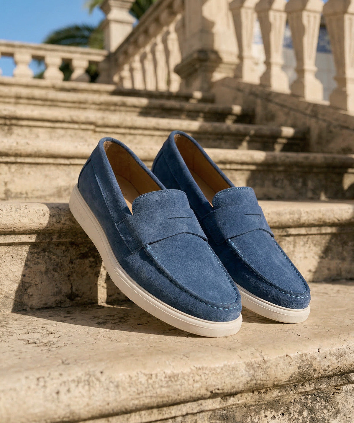 ACAPULCO Loafer Azure Blue Suede Calf