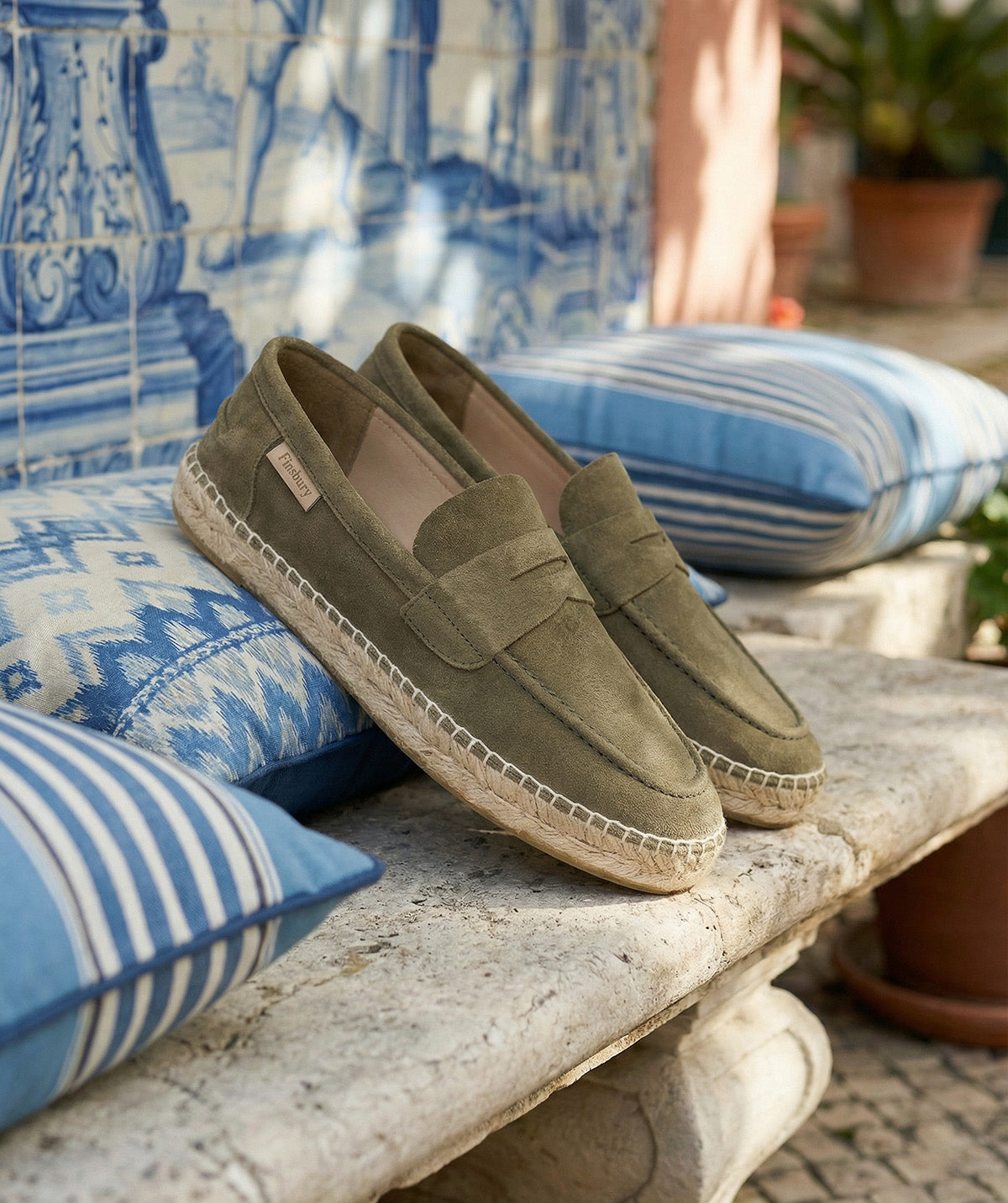 Mocassins NEVADA Daim Olive