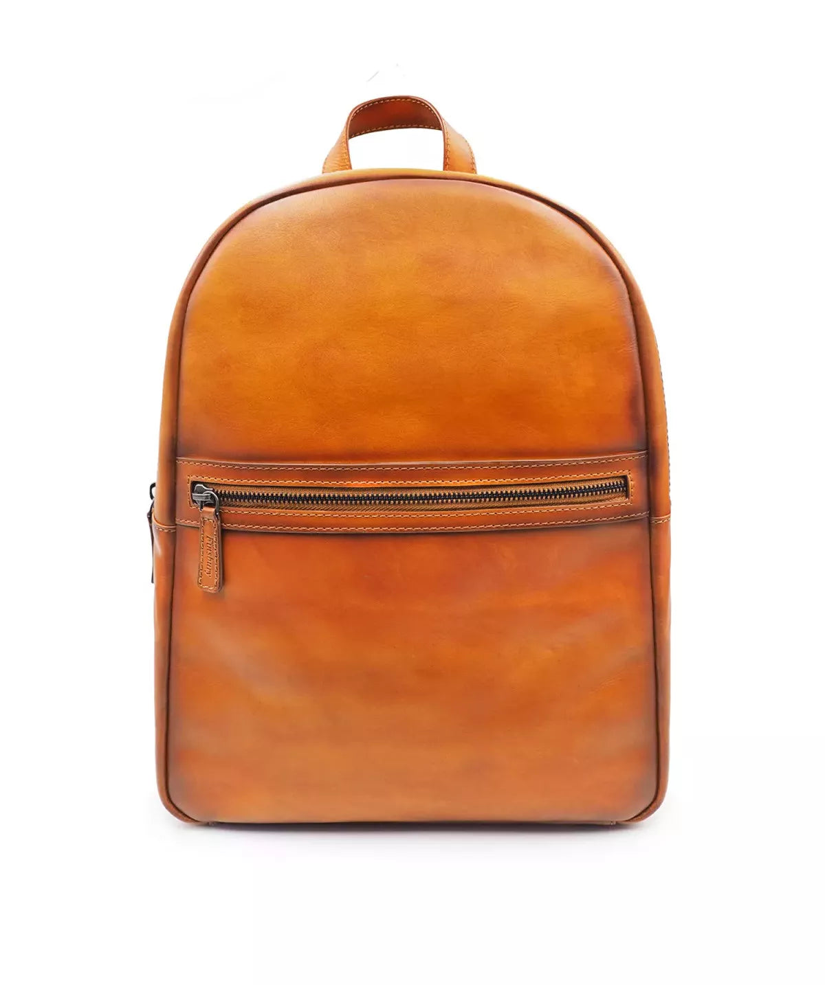 Patinated Gold Leather Backpack