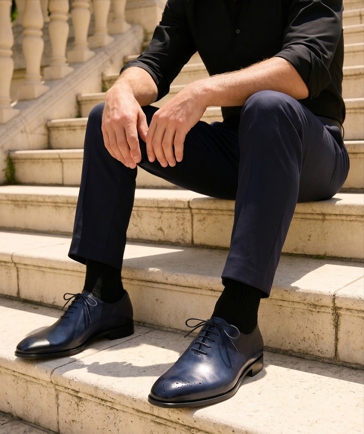 Richelieu OTELLO Bleu Patiné