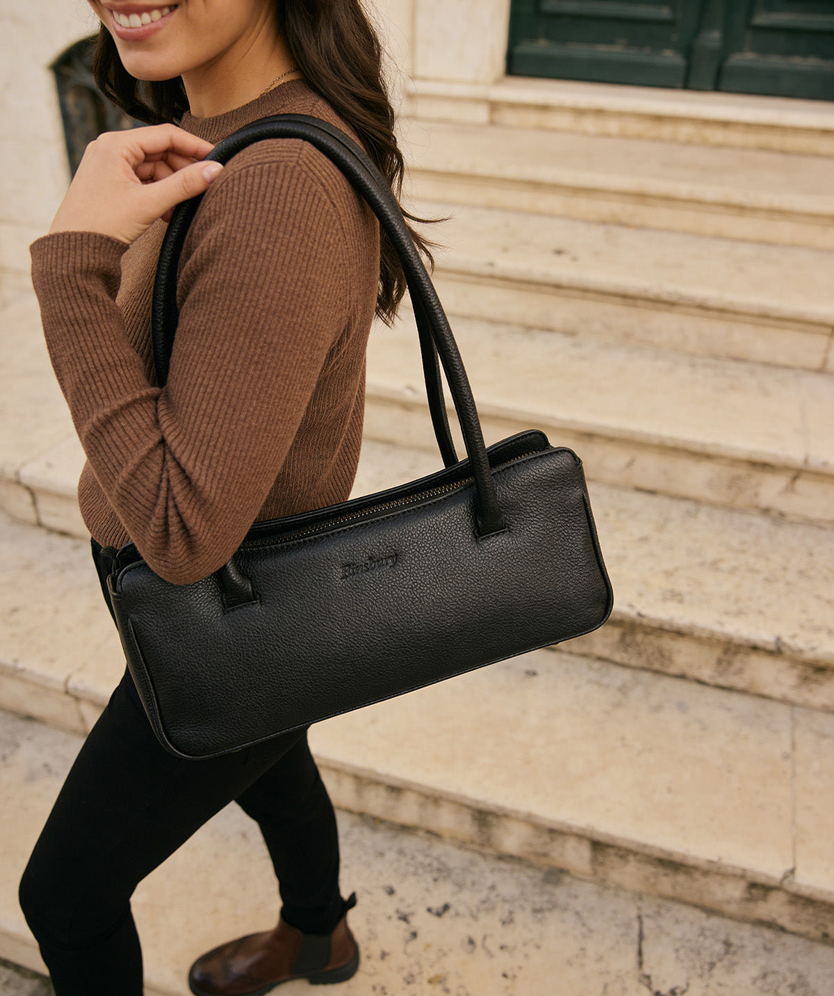 DONA Grainy Black Bag