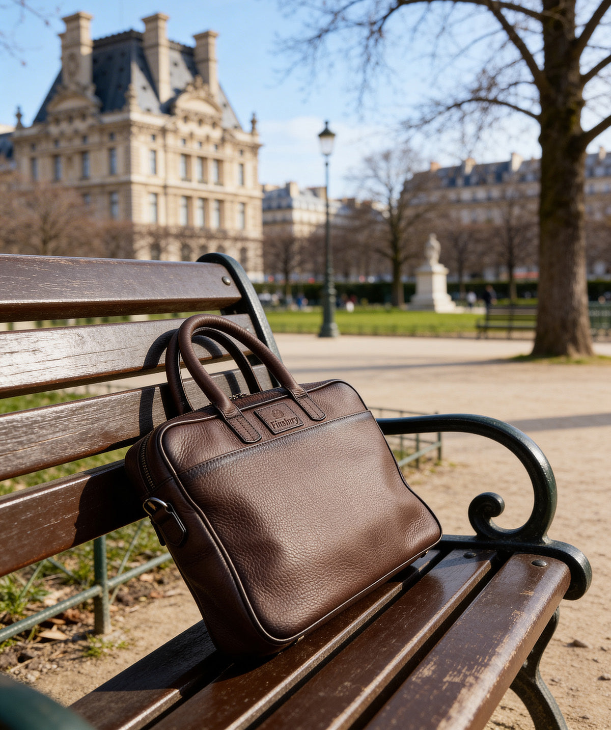 Mallette Grainée Marron Foncé