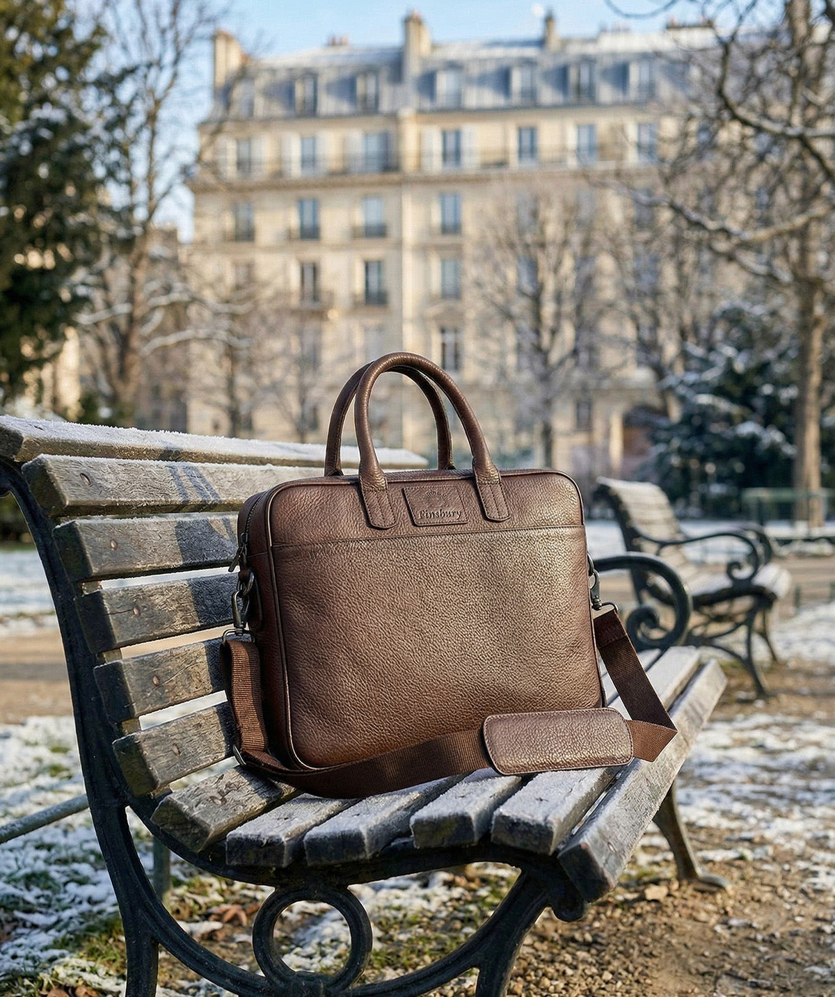 Mallette Grainée Marron Foncé