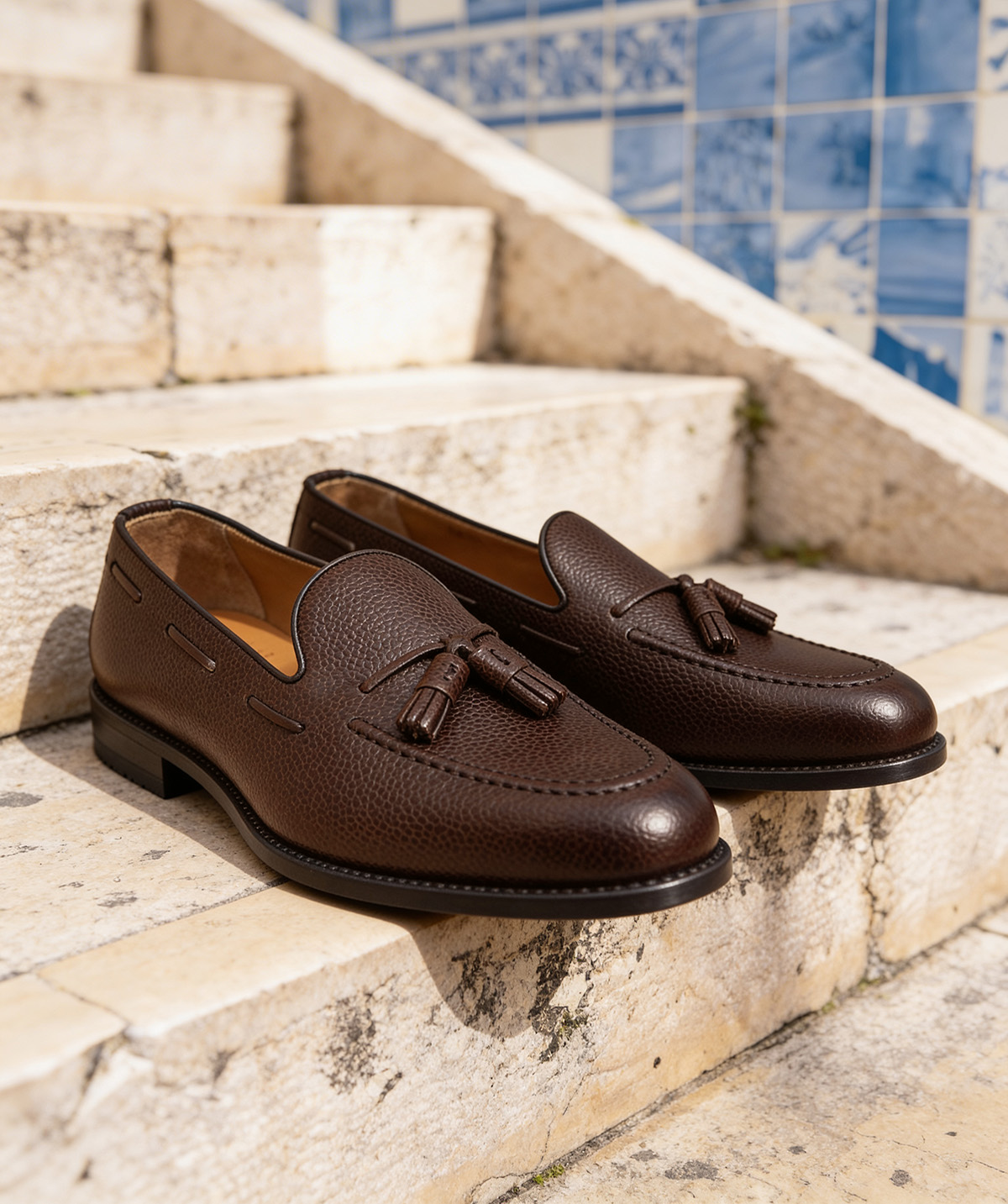 OLDEN Brown Grained Loafer