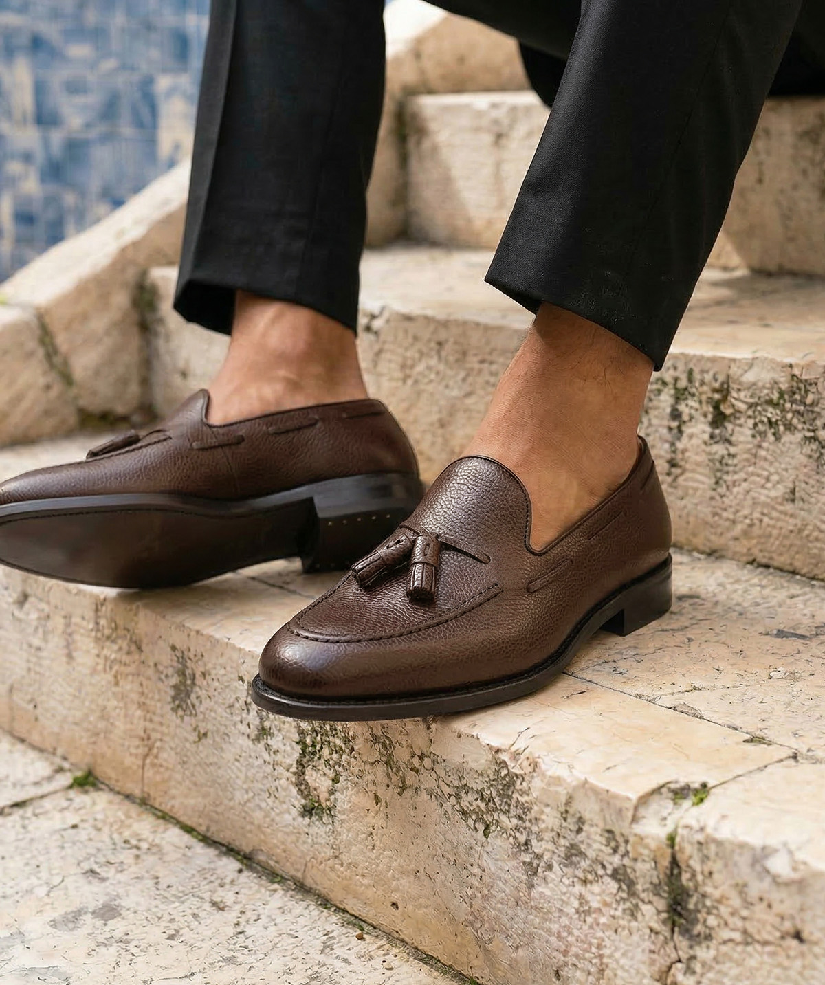 OLDEN Brown Grained Loafer