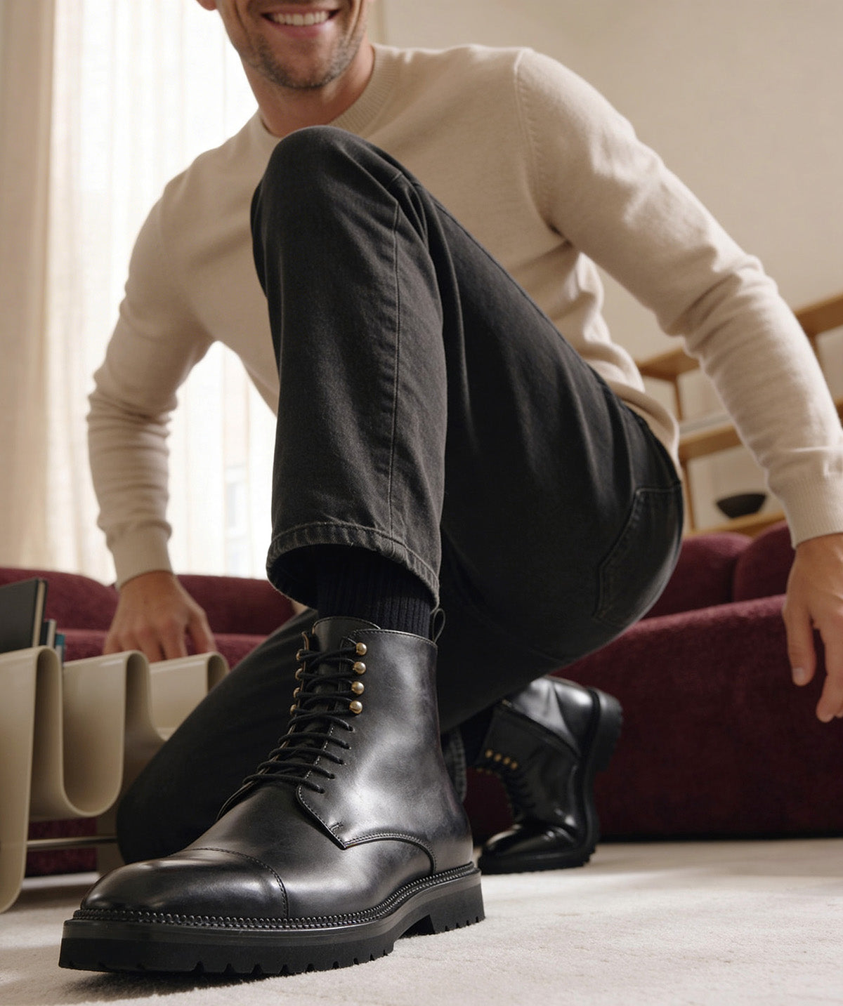 Bottines ALESSANDRO Gris Patiné