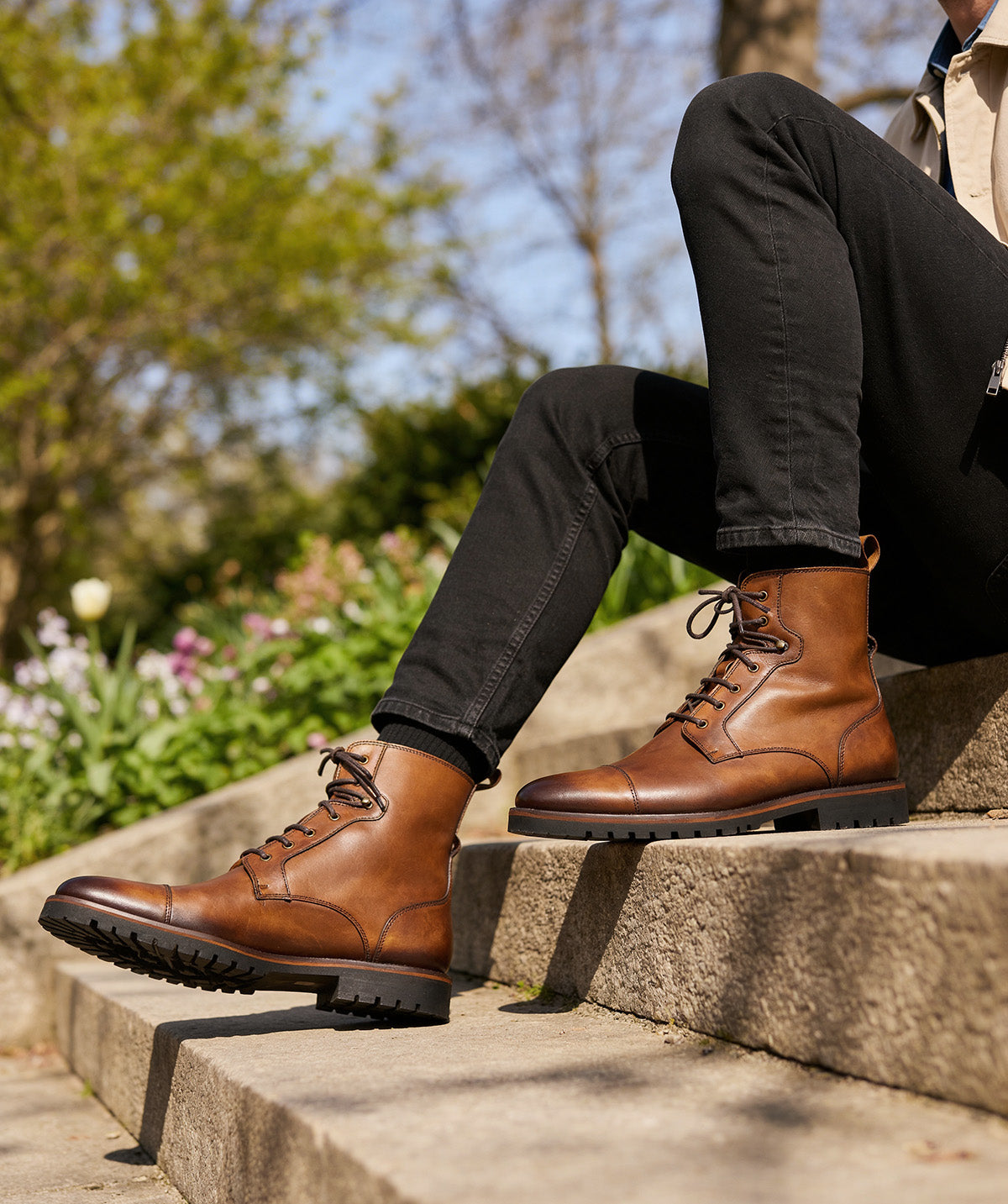 Bottines POWELL Marron Patiné