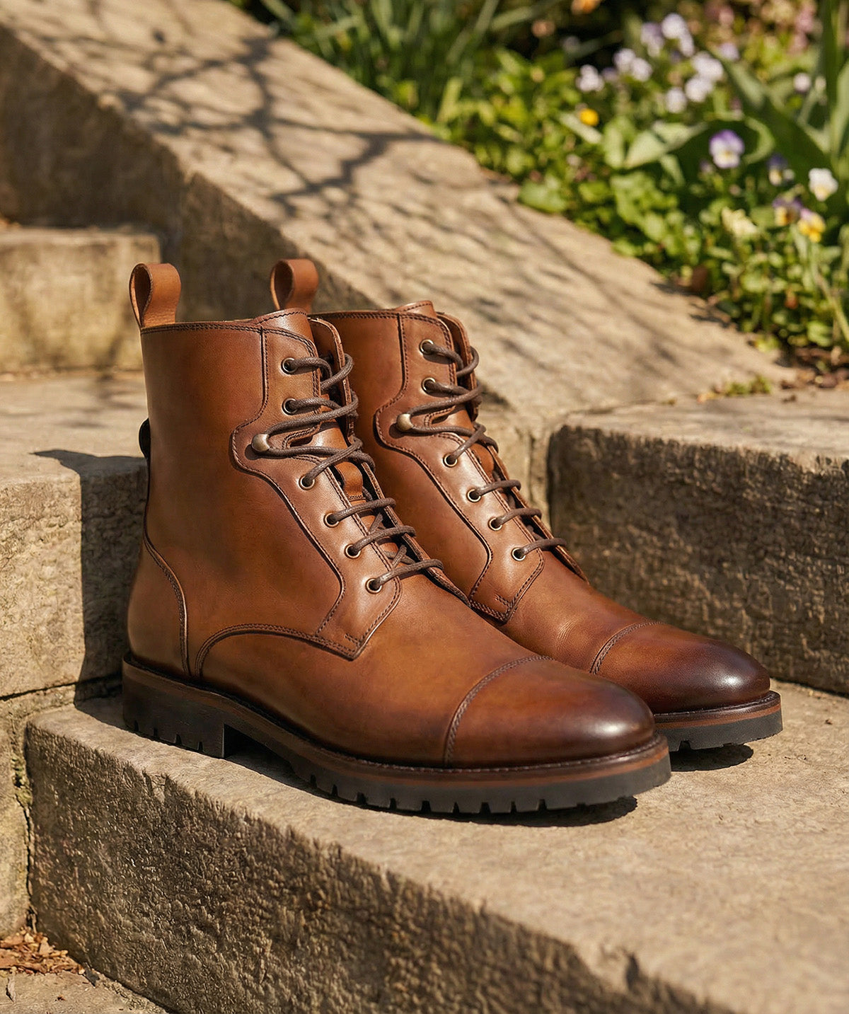Bottines POWELL Marron Patiné
