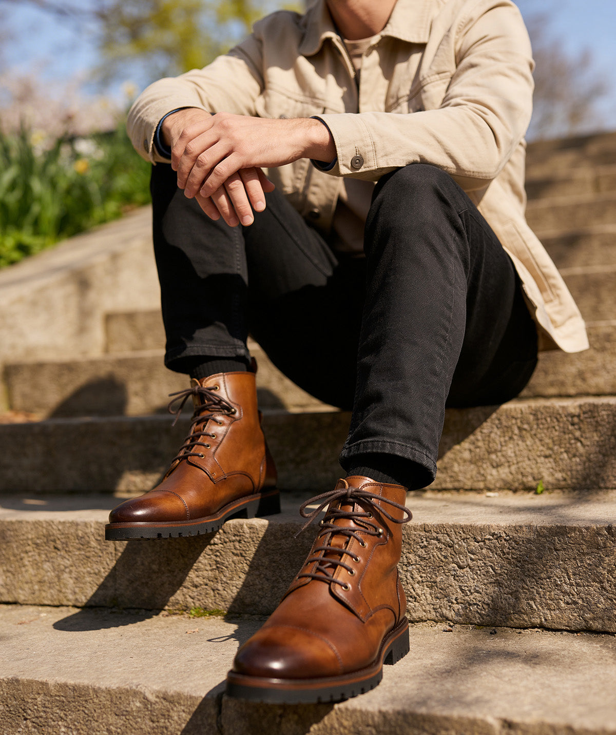 Bottines POWELL Marron Patiné