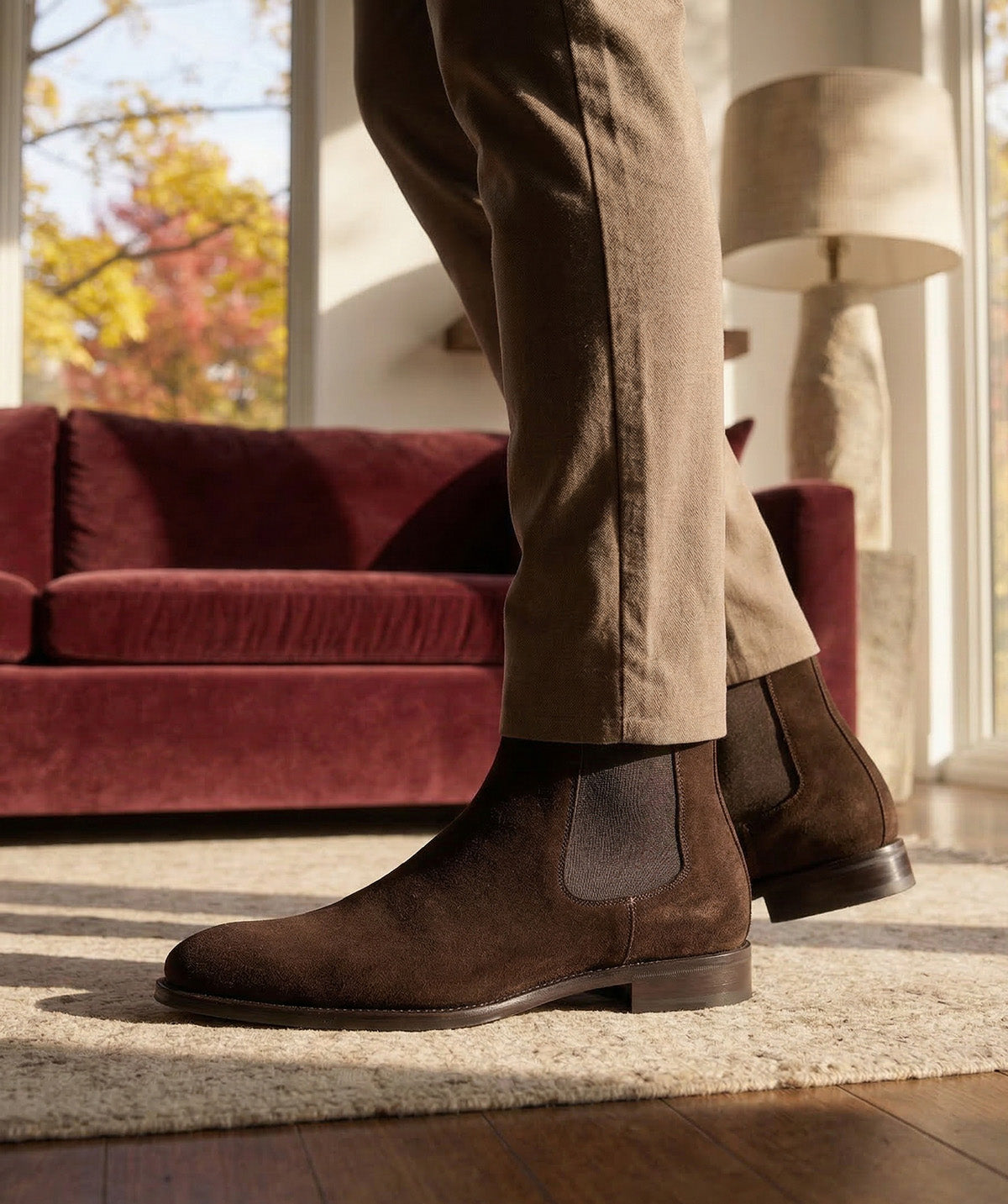 CHELSEA Suede Brown Ankle Boots