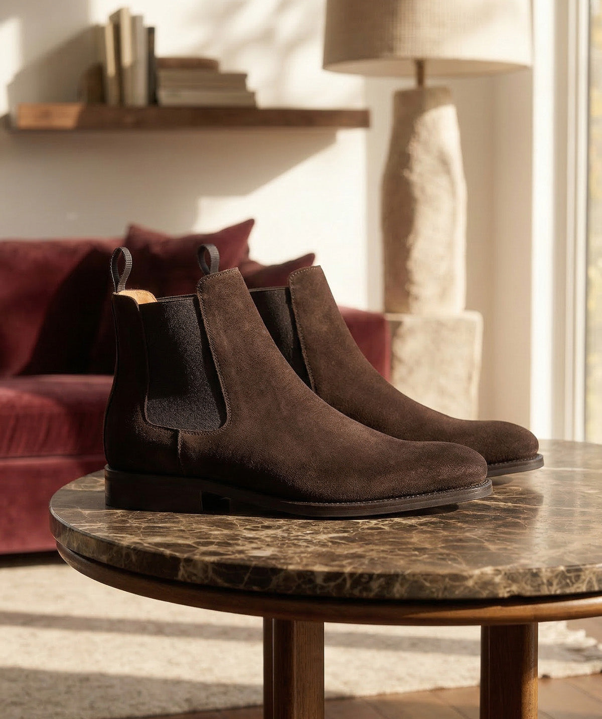 CHELSEA Suede Brown Ankle Boots