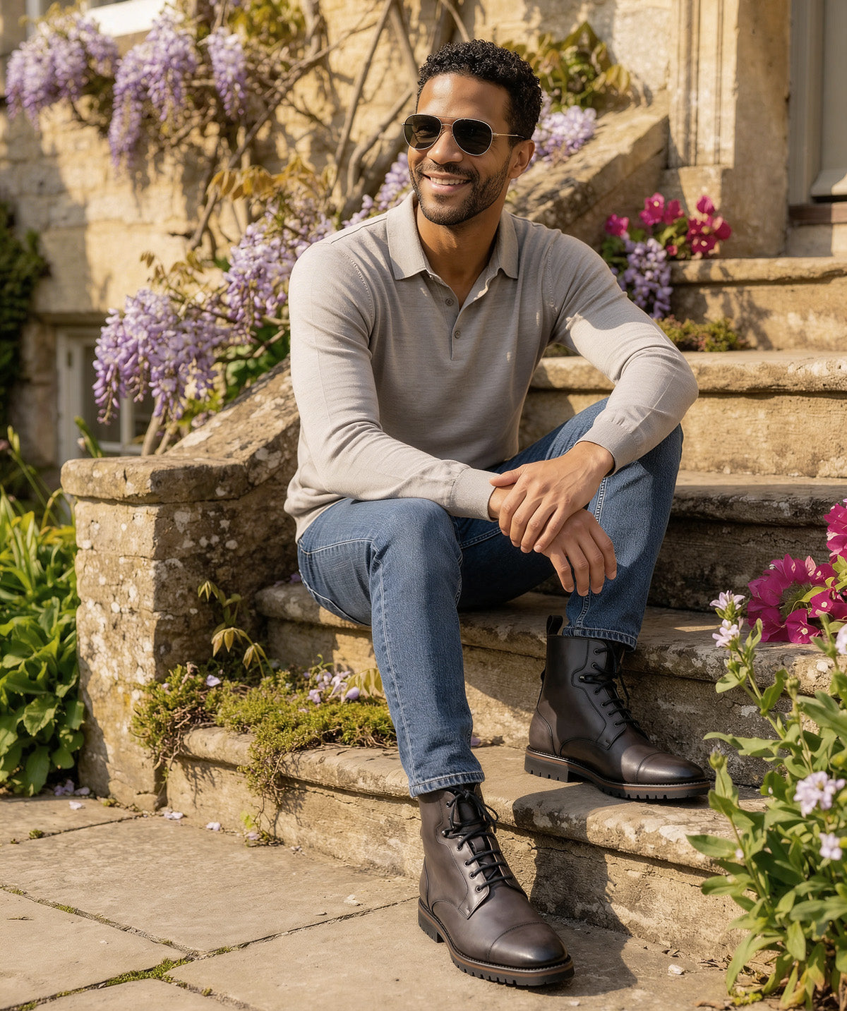 Bottines POWELL Gris Patiné
