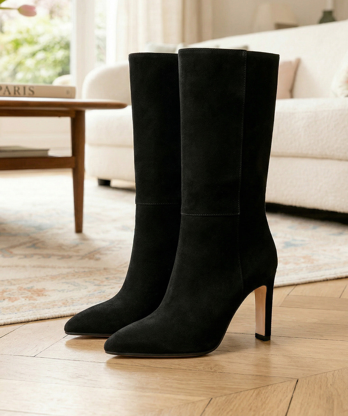 Bottes TAMARA Veau Velours Noir