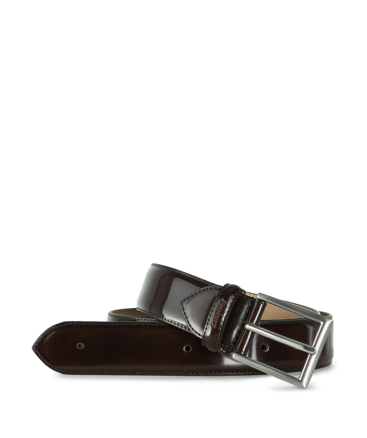 Ceinture Cuir Bordeaux Lisse