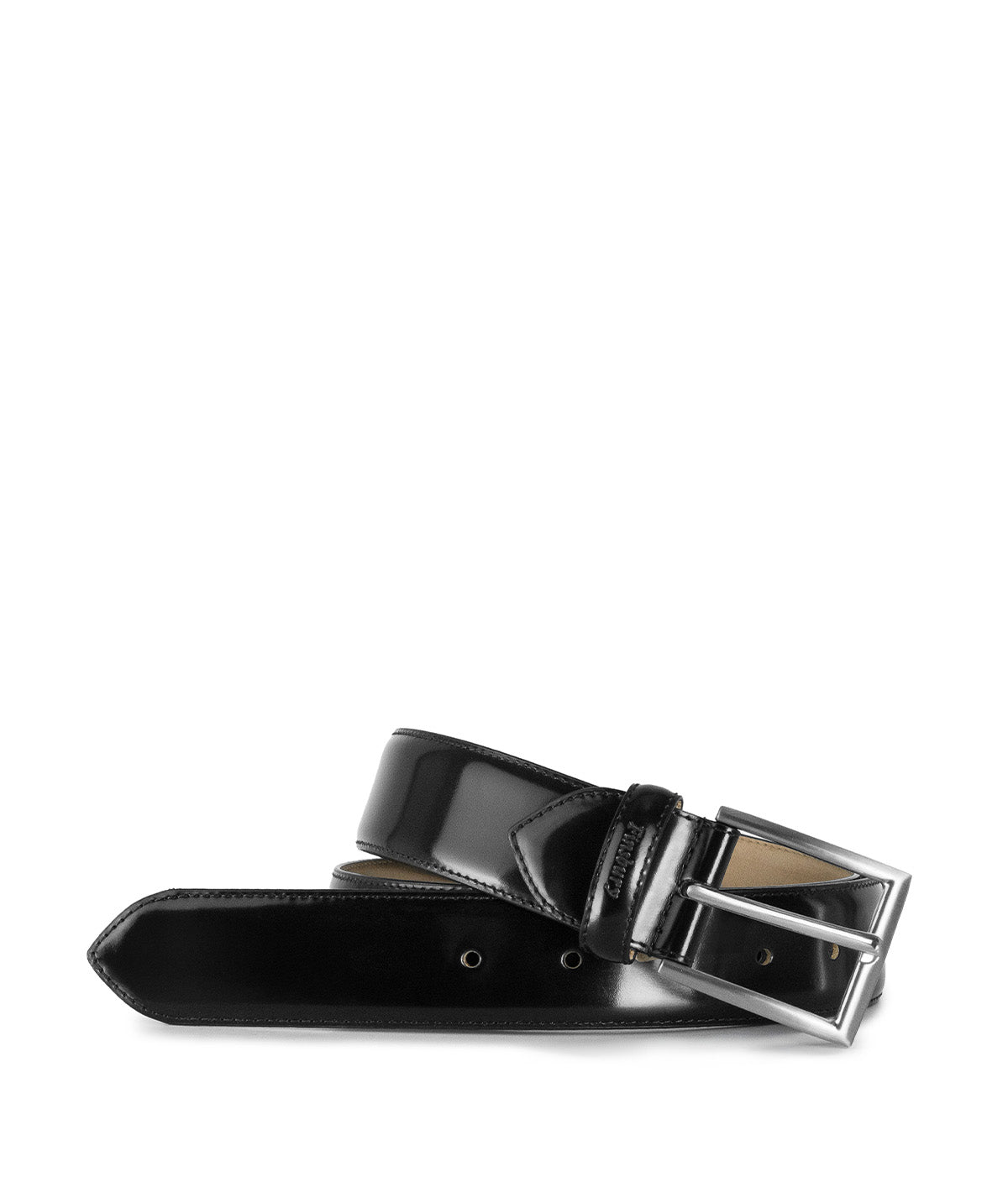 Smooth Black Leather Belt