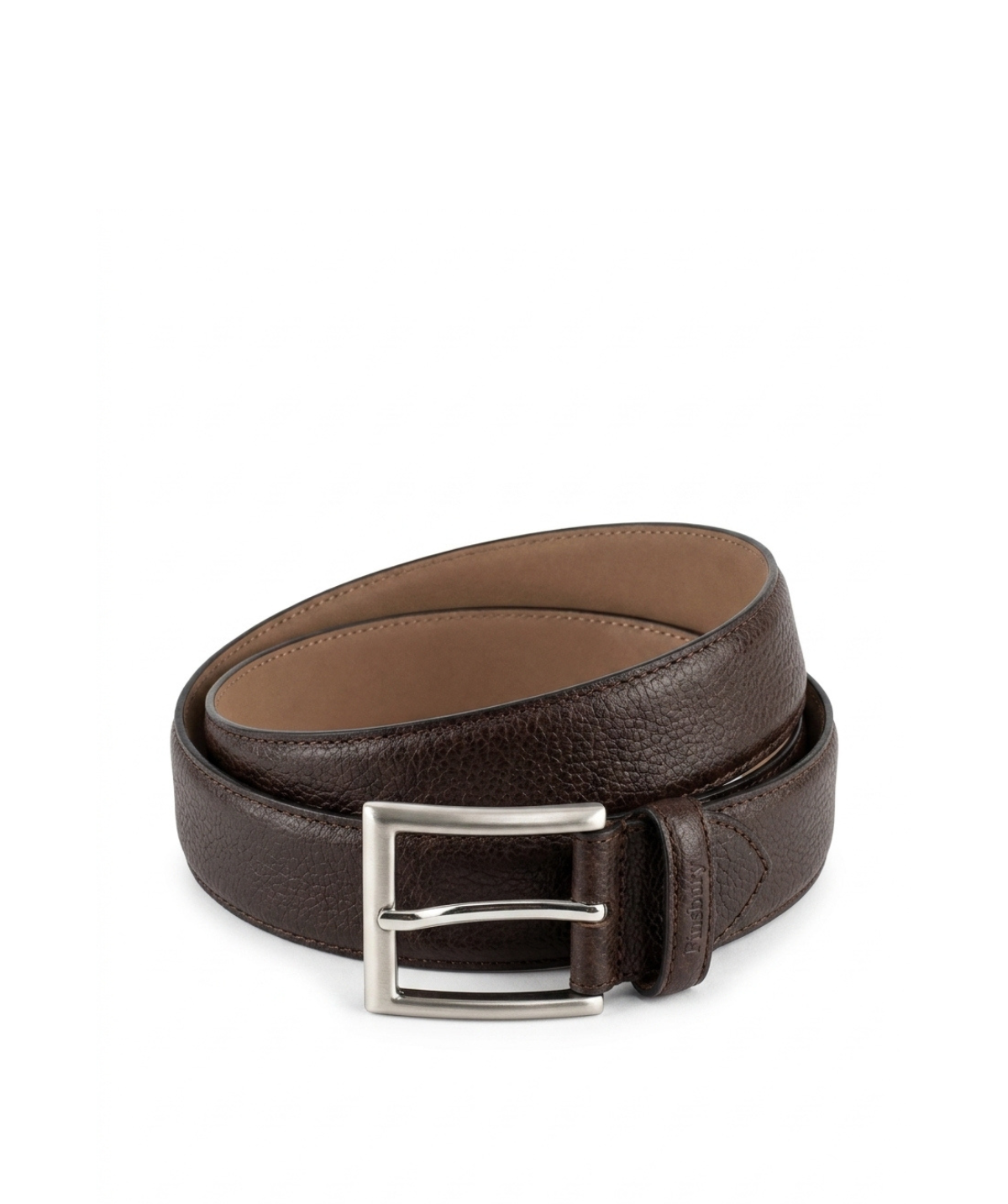 Ceinture Cuir Grainé Marron