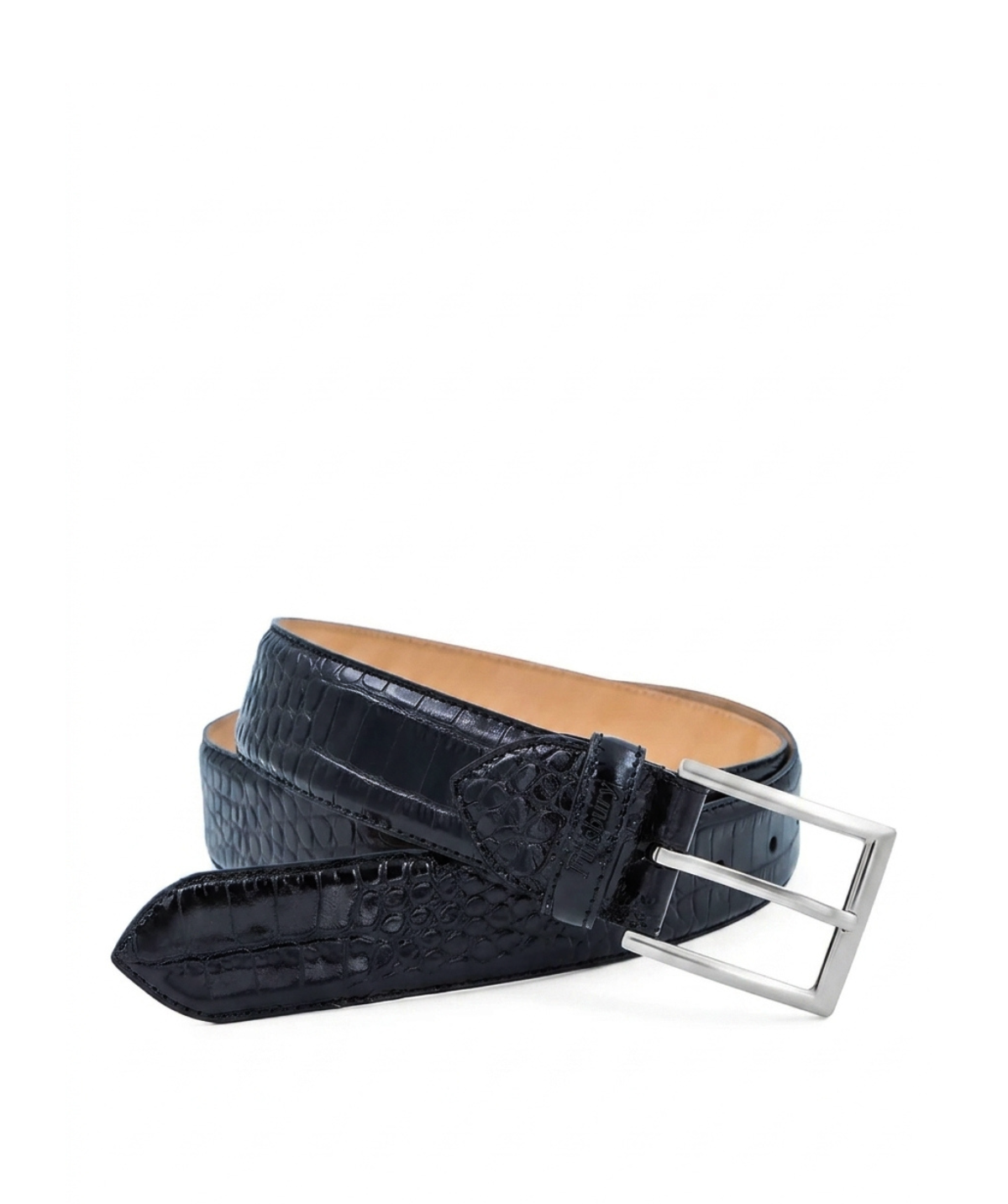 Ceinture Embossé Croco Noir (nouveau modèle)