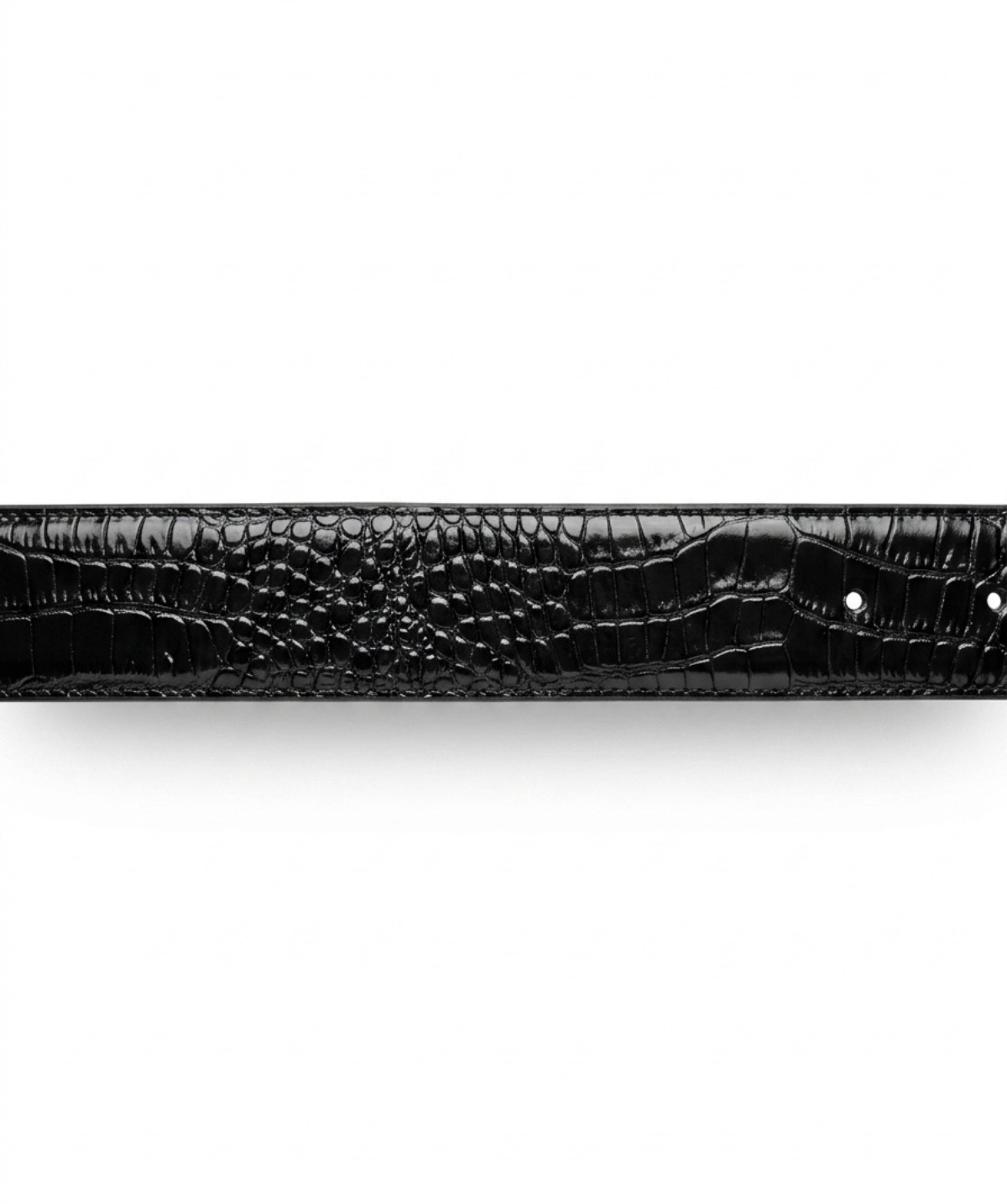 Ceinture Embossé Croco Noir (nouveau modèle)