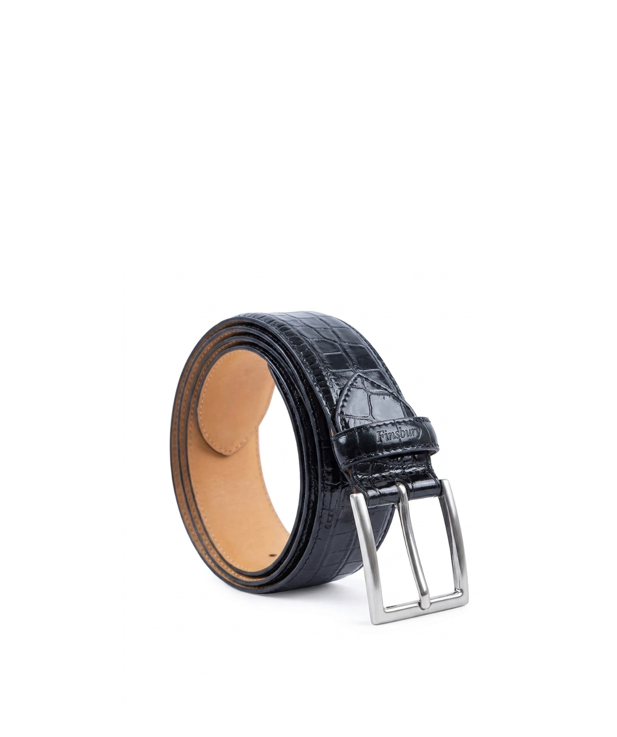 Ceinture Embossé Croco Noir (nouveau modèle)