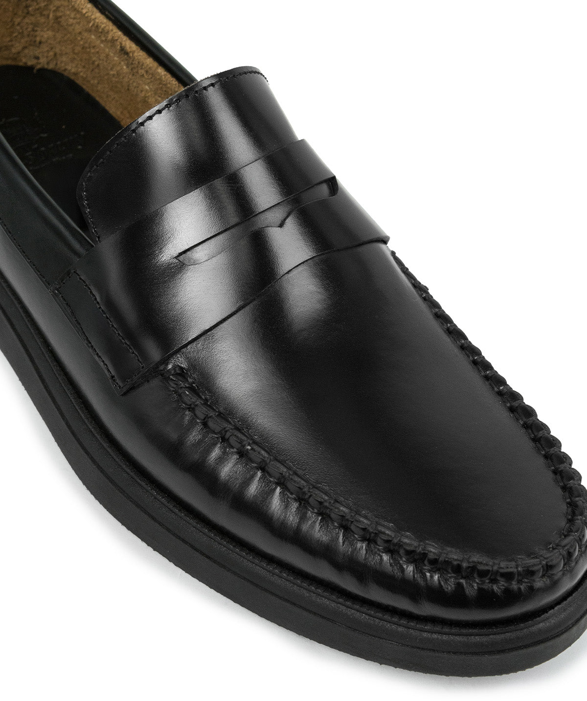 EDUARDO Black Smooth Loafers