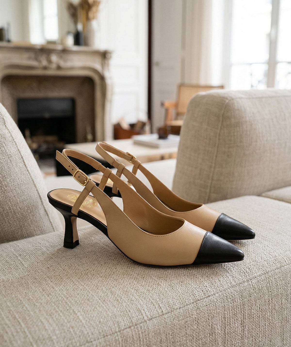 Escarpins CAPRI Beige et Noir
