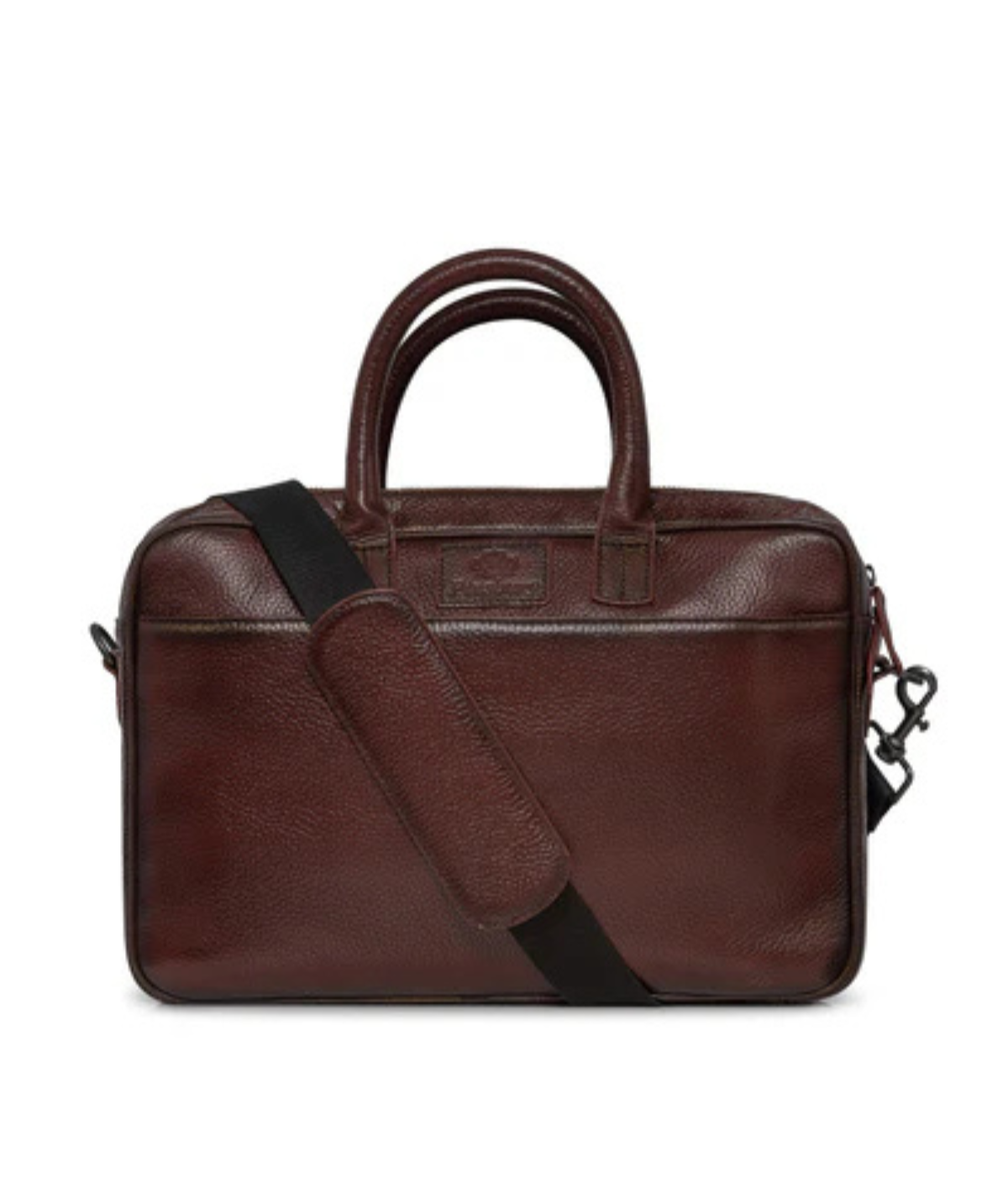 Dark Burgundy Grained Briefcase