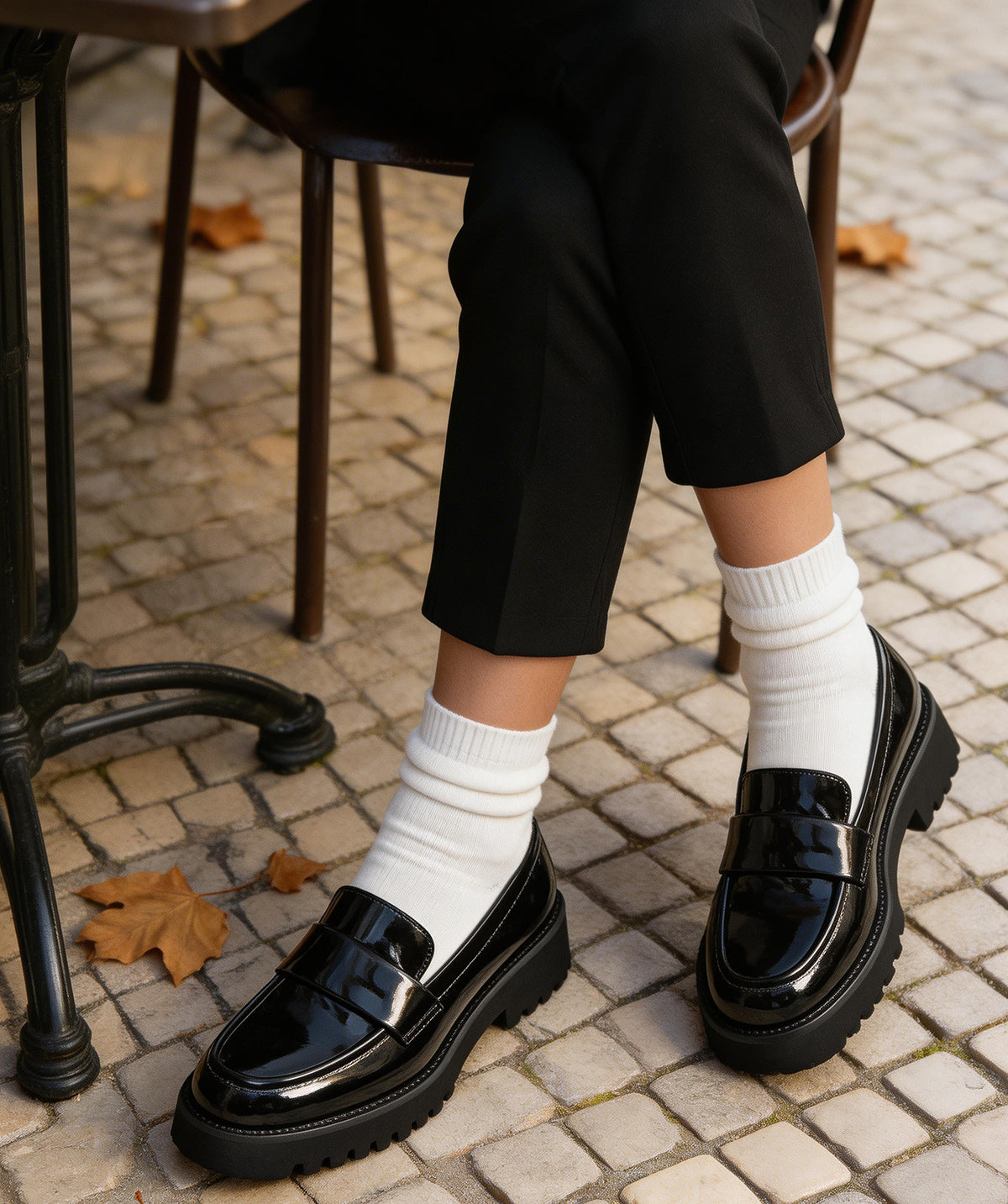 Mocassins ADELE Vernis Noir