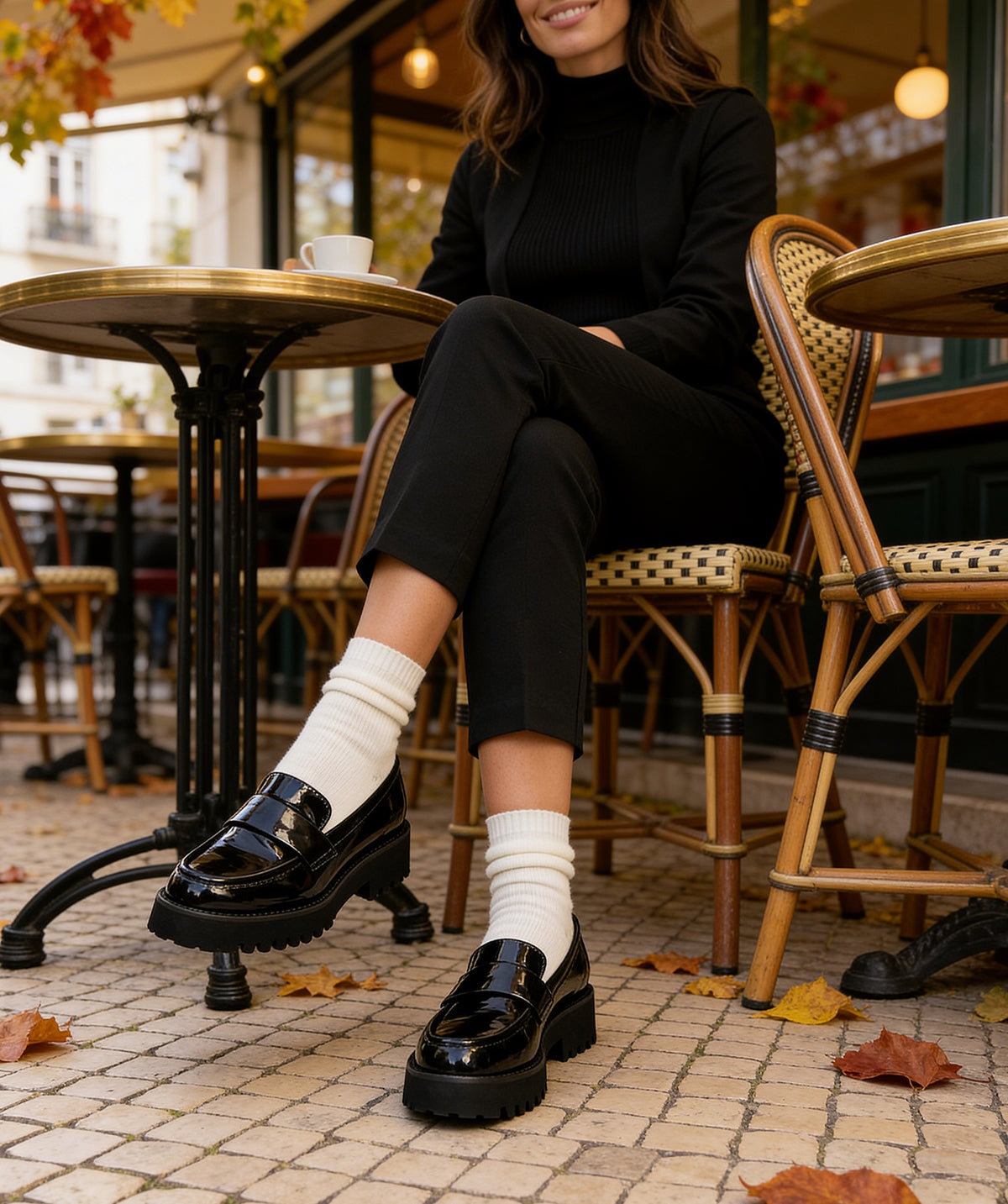 Mocassins ADELE Vernis Noir