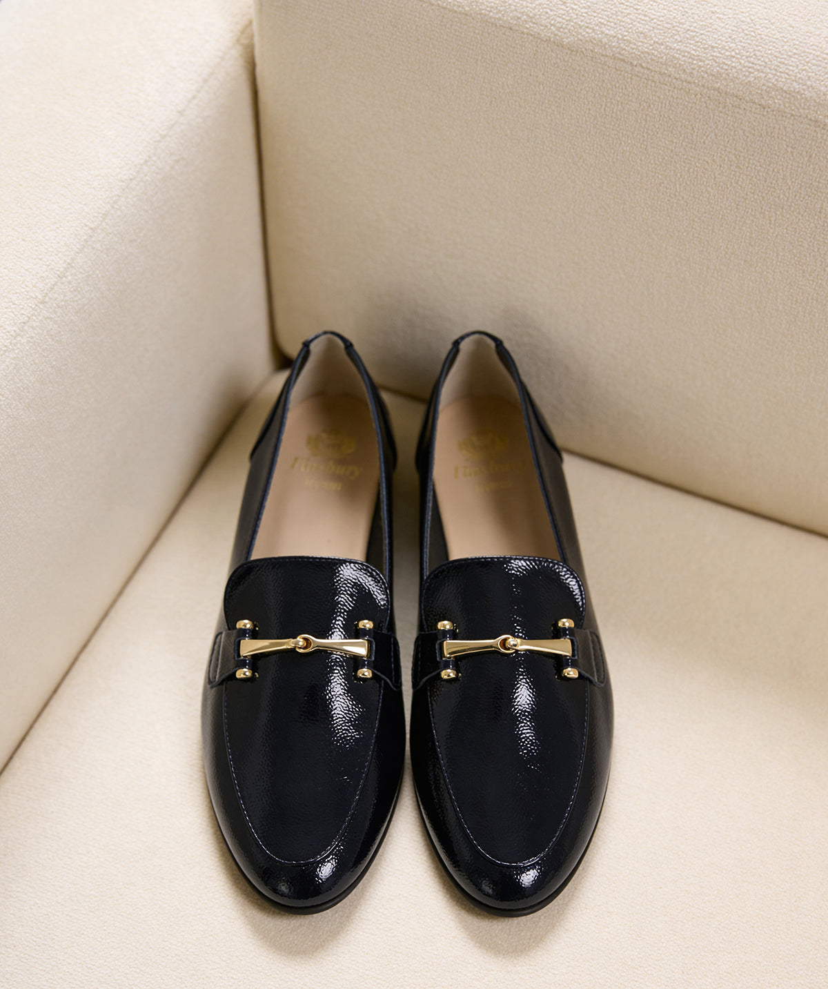 Mocassins AMELIE Vernis Marine