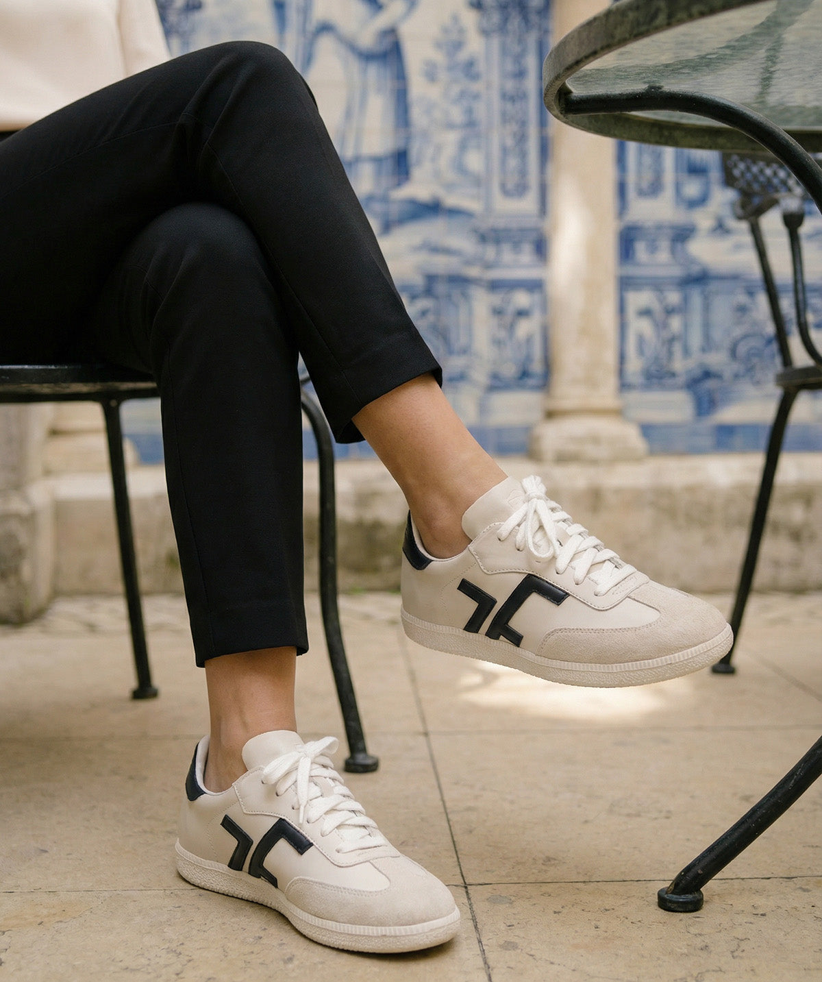 Sneakers MATHILDE Créme et Noir