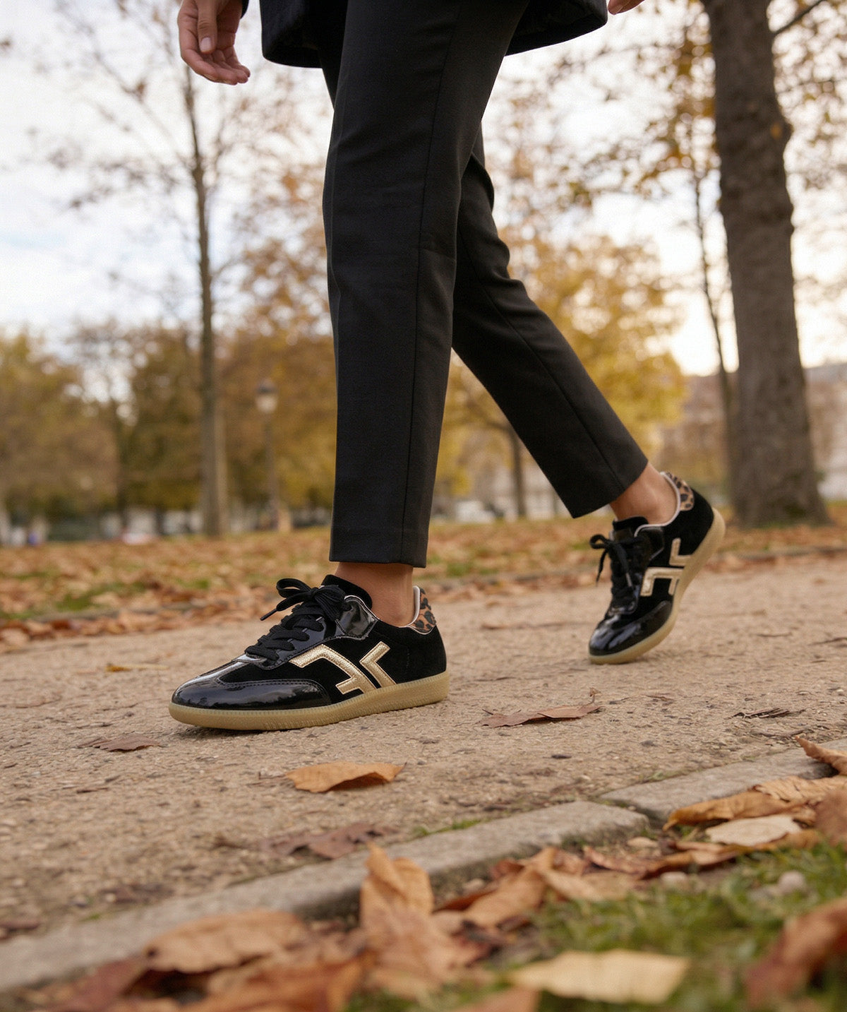 Sneakers MATHILDE Noir Léopard