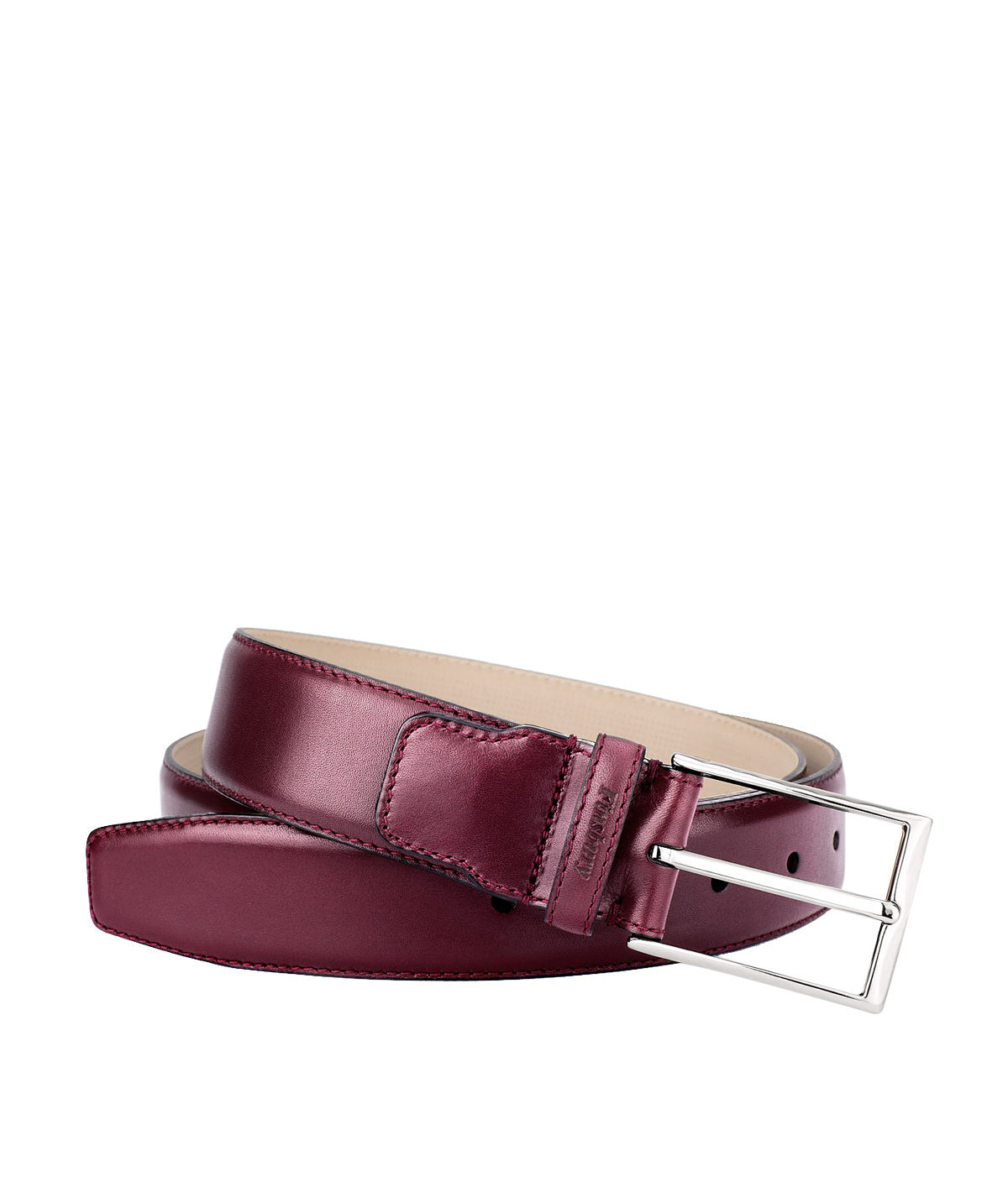Burgundy Leather Belt