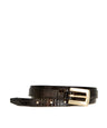 Marron Croco Boucle Or